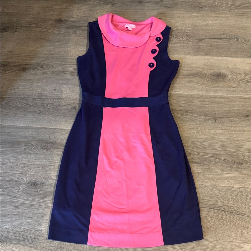 Lilly Pulitzer Hotty Pink and Navy knit dress
